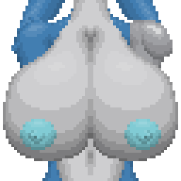 alien animated anthro avali avian big_breasts blue_body blue_ears blue_feathers blue_nipples bouncing_breasts breasts daro_silvertail feathers female knockedoutdragon low_res nipples robotic_arm solo white_body white_breasts white_feathers