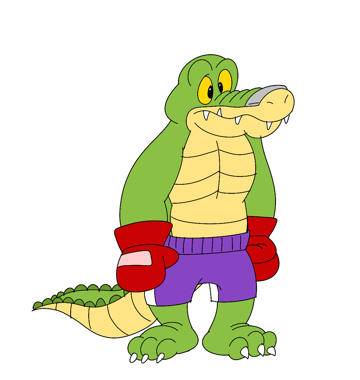 2021 alligator alligatorid alpha_channel anthro biped bottomwear boxing_gloves boxing_shorts brok_(character) brok_the_investigator clothing crocodilian green_body handwear hi_res jollyville male reptile scalie shorts simple_background solo transparent_background video_games