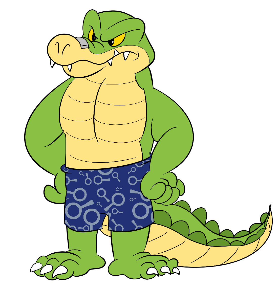2021 3_toes alligator alligatorid alpha_channel angry anthro biped brok_(character) brok_the_investigator clothing crocodilian feet green_body humanoid_hands jollyville male reptile scalie simple_background solo toes transparent_background underwear video_games