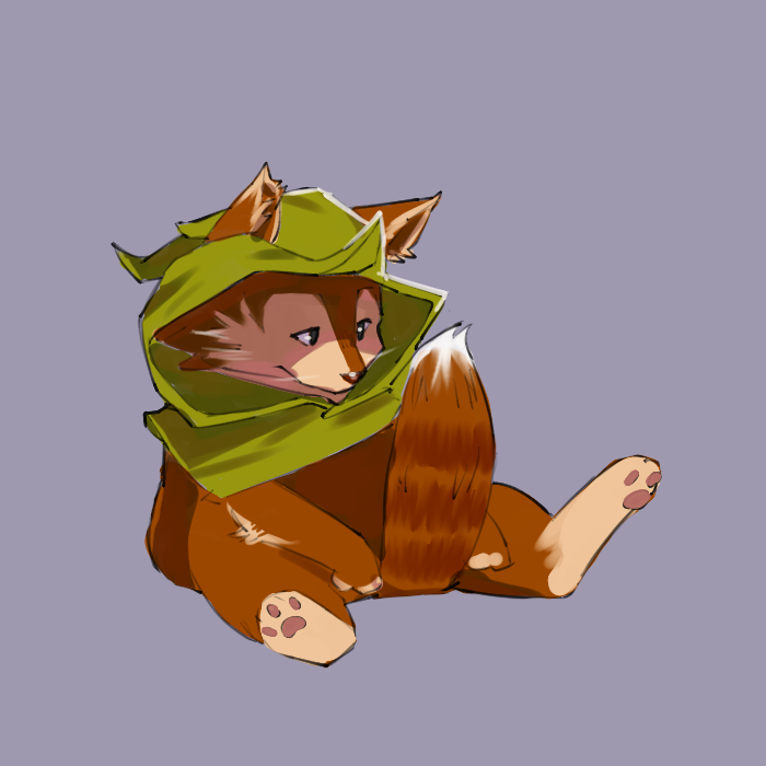 dota female feral hoodwink_(dota) meme paws simple_background sitting solo tail_tuft tuft video_games