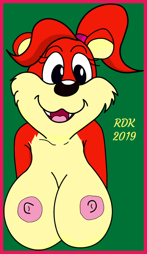 areola black_eyes breasts dasyurid dasyuromorph digital_drawing_(artwork) digital_media_(artwork) female fur hair mammal marsupial molly_(disambiguation) nipples nude open_mouth ponytail red_body red_fur red_hair reddragonkan solo tasmanian_devil taz-mania