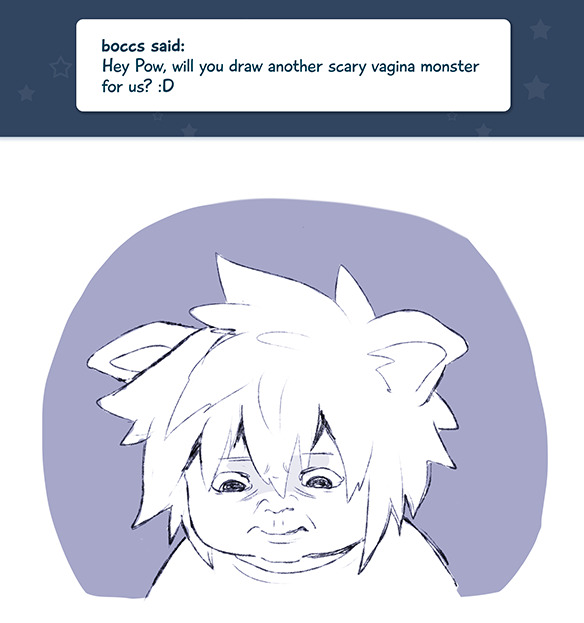 anthro disgruntled domestic_cat english_text felid feline felis hair humanoid_nose humor looking_down male mammal monochrome powfooo powfooo_(character) solo text tumblr tumblr_ask