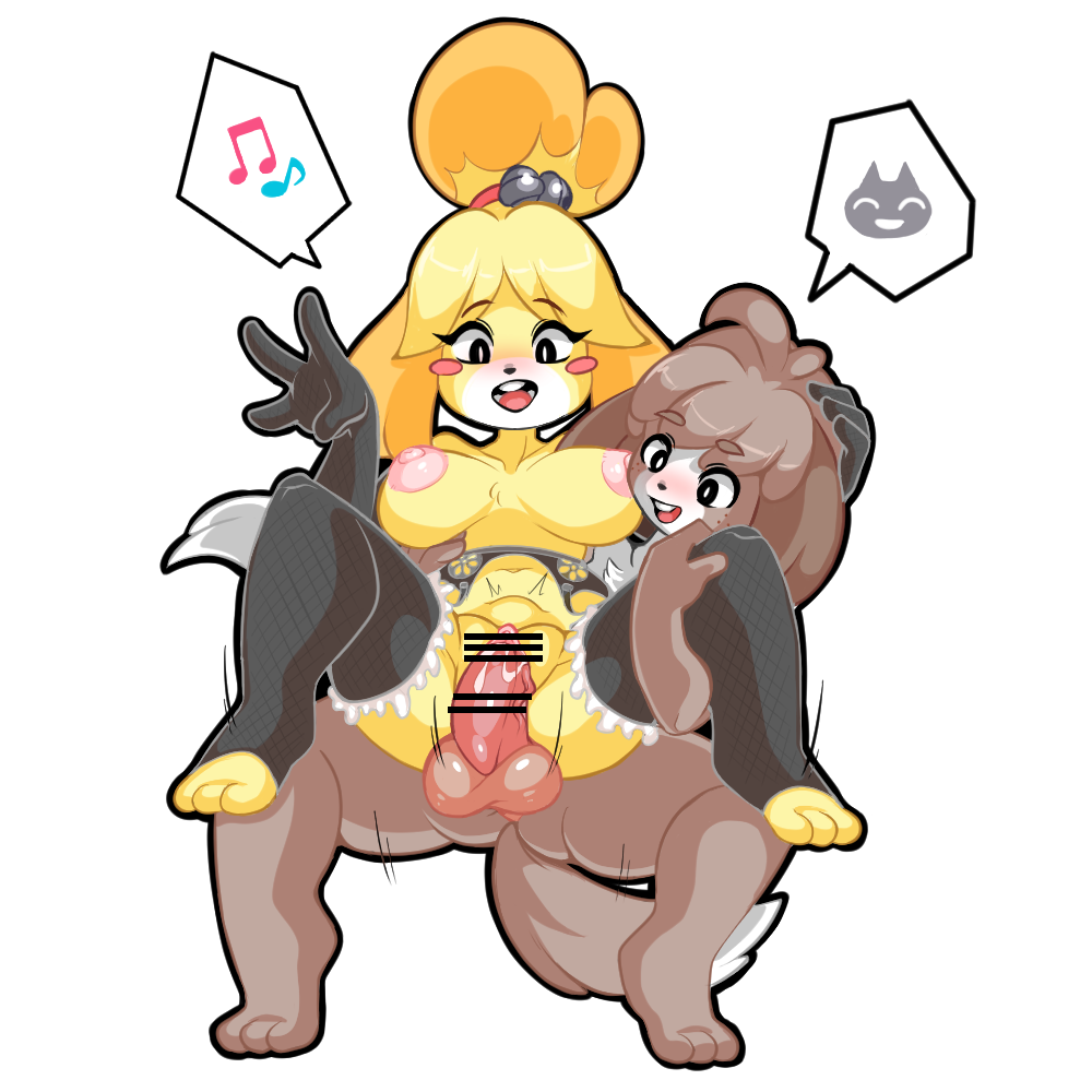 1:1 accessory animal_crossing armwear bell blush breasts brother brother_and_sister brother_penetrating_sister canid canine canis censor_bar censored clothing digby_(animal_crossing) domestic_dog duo elbow_gloves emoticon female genitals gloves hair_accessory hairband handwear humanoid_genitalia incest_(lore) isabelle_(animal_crossing) leggings legwear lingerie male male/female mammal nintendo open_mouth penetration penis sex shih_tzu sibling simple_background sister speech_bubble stand_and_carry_position standing standing_sex tod_d toy_dog vaginal vaginal_penetration video_games white_background