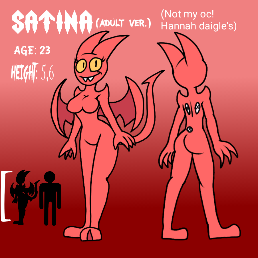 aged_up demon female hallowsjojo2000 happy horn model_sheet nude_female pink_body pink_skin satina satina_wants_a_glass_of_water smile smiling_at_viewer solo spade_tail wings yellow_sclera