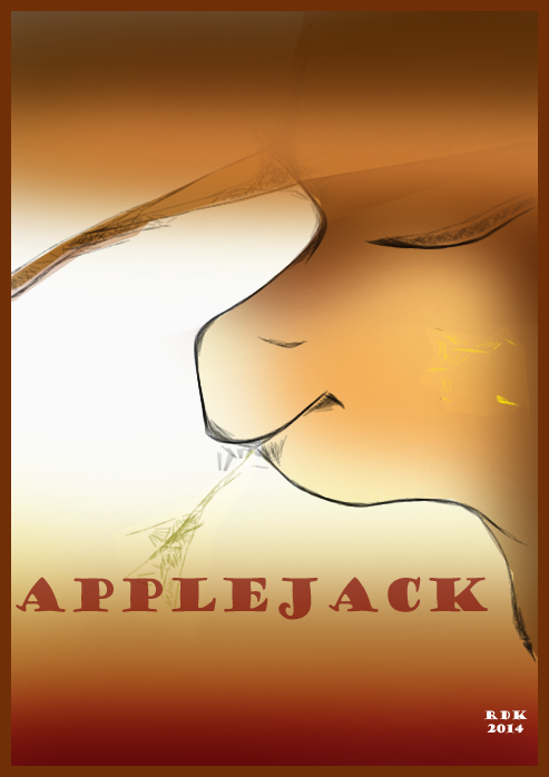 applejack_(mlp) border chewing clothing digital_drawing_(artwork) digital_media_(artwork) equid equine eyes_closed female feral freckles friendship_is_magic hasbro hat headgear headwear horse mammal my_little_pony orange_border pony quadruped reddragonkan solo somber