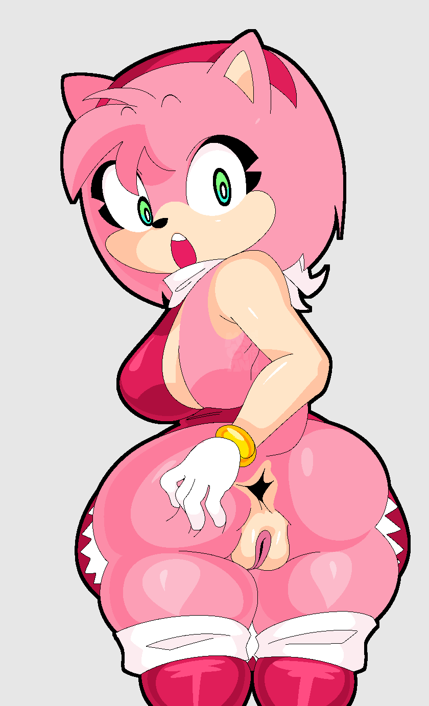 amy_rose anthro big_butt butt eulipotyphlan female hedgehog hi_res humanoid mammal pink sega solo sonic_the_hedgehog_(series) thehoraco