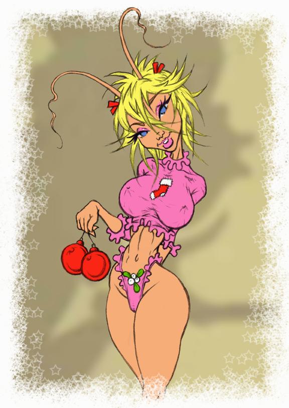 adult aged_up camel_toe cheese_cake christmas cindy_lou_who clothing dr._seuss erect_nipples female holidays how_the_grinch_stole_christmas! humanoid mammal nipples solo underwear who who_(species)