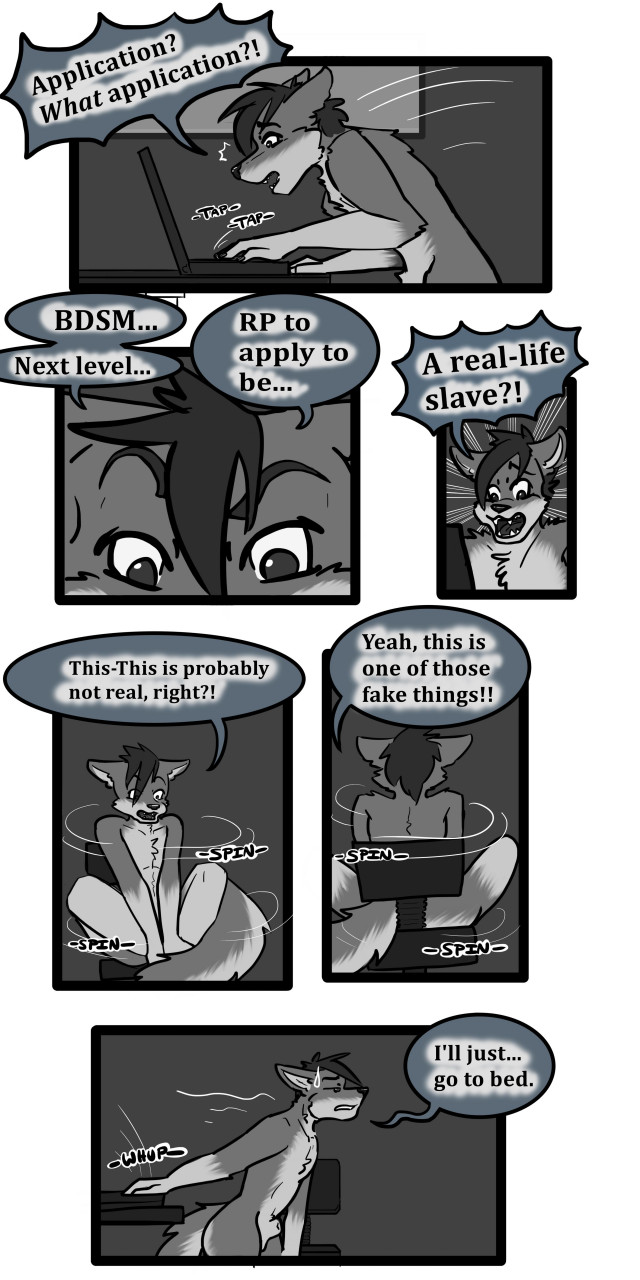 1:2 2022 9:18 anthro biped canid cobalt_(tatsuchan18) comic detailed_background dialogue english_text eyes_closed fur hair hi_res male mammal onomatopoeia open_mouth sitting solo sound_effects speech_bubble standing tatsuchan18 text