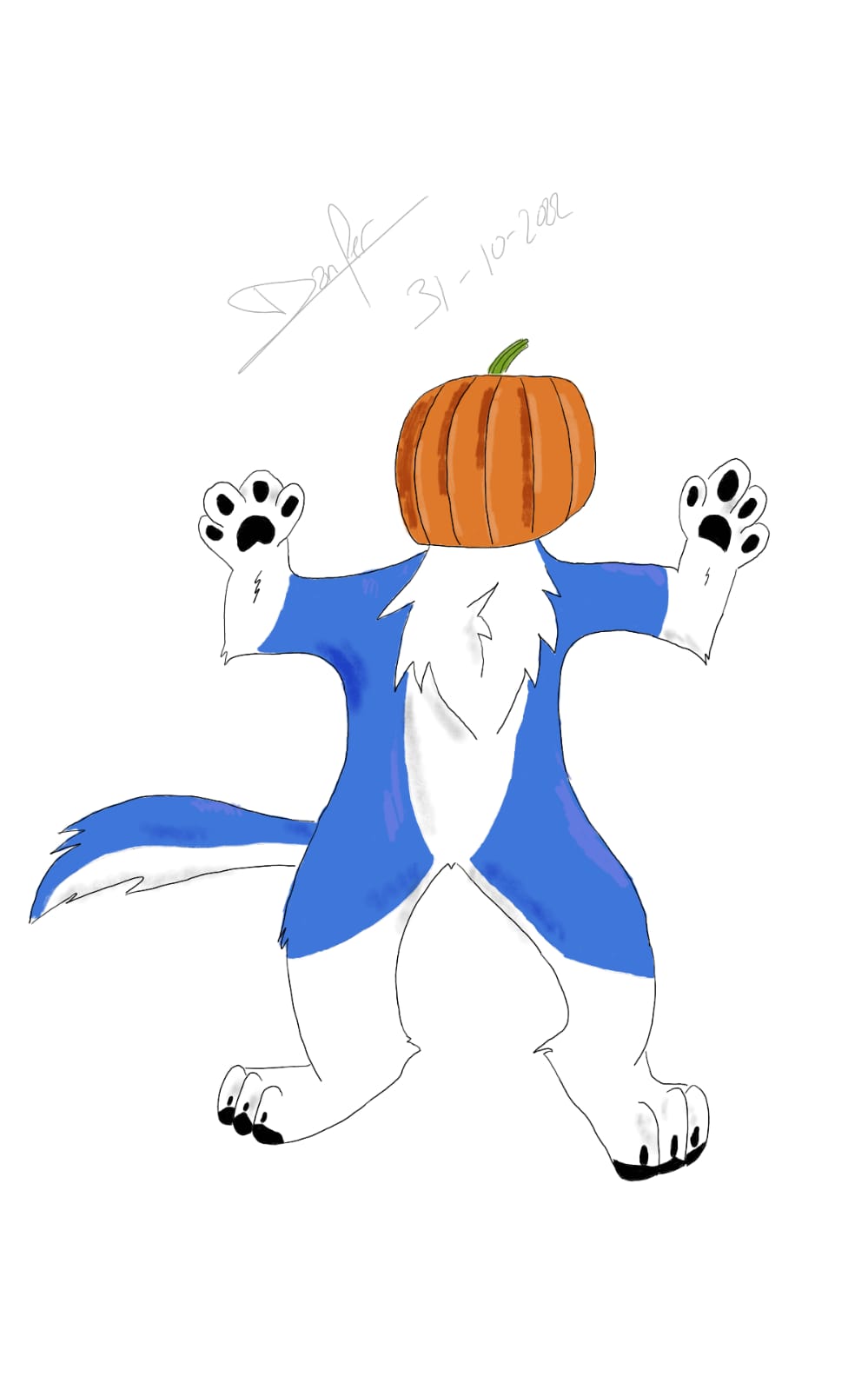 anthro canid canine danfer halloween hi_res holidays male mammal solo