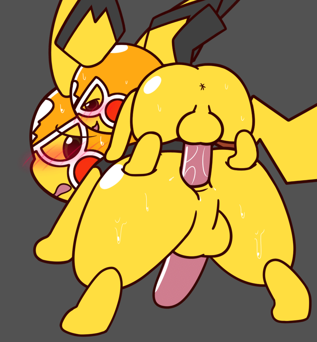 00freeze00 animated bodily_fluids butt clothing cosplay_pikachu_(costume) cum duo generation_1_pokemon generation_2_pokemon genital_fluids genitals male male/male nintendo pichu pikachu pikachu_libre pokemon pokemon_(species) sex size_difference small_dom_big_sub video_games