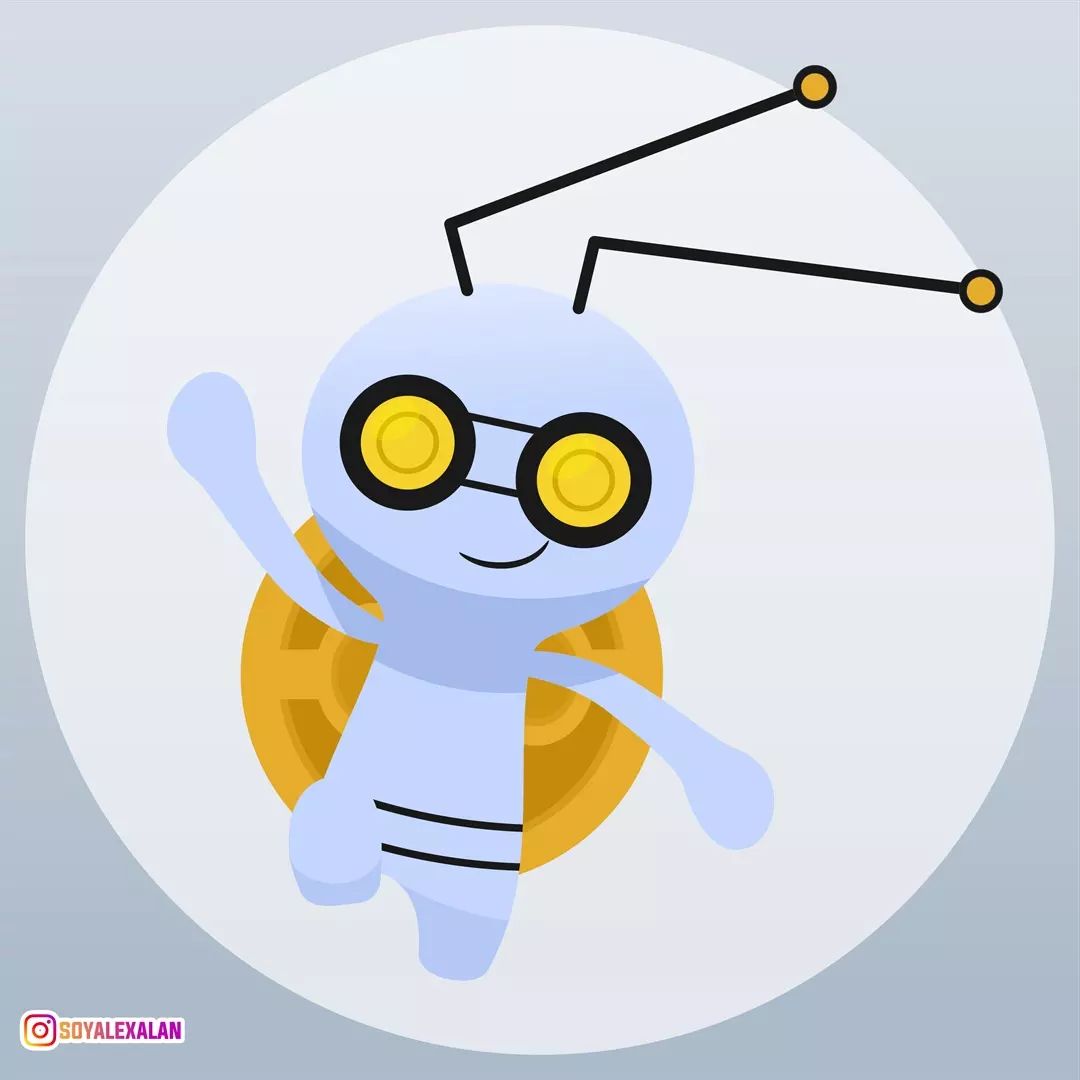 ambiguous_gender antennae_(anatomy) blue_body coin colored featureless_crotch gimmighoul gimmighoul_(roaming_form) grey_markings humanoid lineless markings shaded simple_background smile solo soyalexalan wave_gesture yellow_eyes