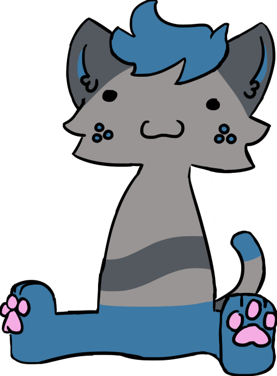 :3 animal_humanoid anthro armless black_eyes black_line_art blank_expression blue_body blue_fur blue_hair blue_inner_ear blue_legs bottomless cat_humanoid clothed clothing digital_drawing_(artwork) digital_media_(artwork) domestic_cat featureless_crotch feet felid felid_humanoid feline feline_humanoid felis flat_colors foot_focus freckles fur genitals grey_body grey_fur hair hindpaw humanoid line_art looking_at_viewer male mammal mammal_humanoid maxcatuwu maxie_(maxcatuwu) noseless nude pants_(marking) pawpads paws penis pink_pawpads pink_paws plantigrade simple_background simple_eyes simple_face sitting solo stripes tail topless