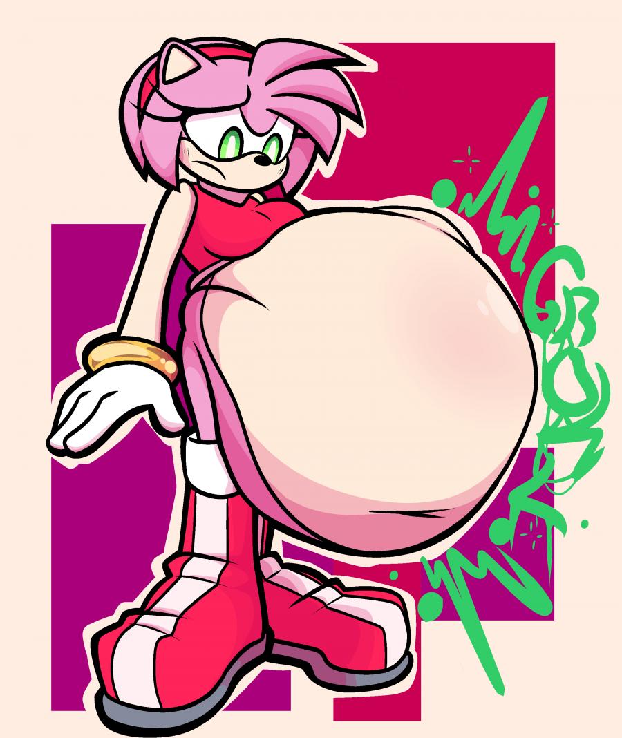 abdominal_bulge amy_rose anthro bloated_stomach boots clothing digestion digestion_noises dress female footwear imminent_death imminent_digestion male male/female red_boots red_clothing red_dress red_footwear sega sonic_the_hedgehog sonic_the_hedgehog_(series) the_box_of_pizza_(artist) vore worried_face worried_look