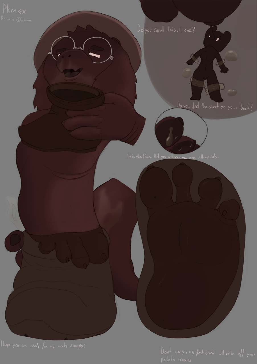 4_toes anthro bodily_fluids clothing deltarune dialogue duo feet hi_res inshoe inside_clothing inside_shoe insole male male/male pkmgx ralsei soles sweat sweaty_feet toes trampling trapped_in_clothing trapped_in_shoe underfoot undertale_(series)