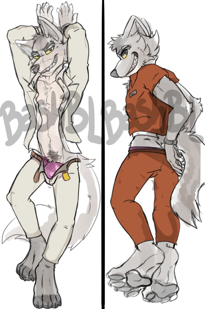 anthro bashbl-ux body_pillow canid canine canis clothed clothing dakimakura_design dakimakura_pillow dreamworks hi_res looking_at_viewer looking_back male mammal mr._wolf_(the_bad_guys) pillow solo the_bad_guys underwear wolf