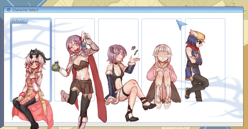 5girls animal_on_head arch_bishop_(ragnarok_online) bandeau bangs black_cat black_thighhighs blue_sleeves blunt_bangs blush bottle breasts brown_bandeau brown_skirt buubuu_(loli69) cape cat cat_on_head character_select chinese_commentary choker cleavage cleavage_cutout closed_mouth clothing_cutout commentary_request cross crossed_legs cursor detached_sleeves dress full_body fur-trimmed_sleeves fur_trim genetic_(ragnarok_online) green_eyes hair_between_eyes hair_over_one_eye holding holding_bottle horns midriff miniskirt molotov_cocktail multiple_girls navel ninja ninja_(ragnarok_online) on_head one_eye_closed open_mouth pelvic_curtain pink_shirt purple_hair ragnarok_online red_cape red_eyes red_scarf sash scarf shirt short_hair skirt smile soul_linker_(ragnarok_online) stalker_(ragnarok_online) stomach_cutout thighhighs two-tone_dress vambraces veil_over_eyes white_dress white_hair yellow_sash