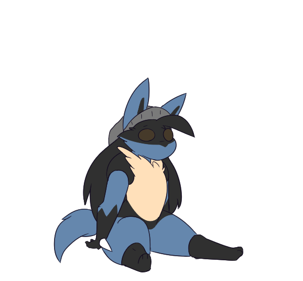 2020 anthro beanie black_body black_eyes black_fur black_hair black_inner_ear blue_body blue_fur clothing dart_(dewwydarts) dewwydarts fur generation_4_pokemon hair hat headgear headwear long_hair lucario male multicolored_body multicolored_fur nintendo pokemon pokemon_(species) simple_background simple_eyes sitting solo spikes spikes_(anatomy) tan_body tan_fur video_games white_background