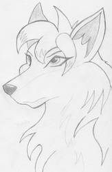 canid canine canis eyelashes female feral fur graphite_(artwork) greyscale hair low_res mammal monochrome nadia pencil_(artwork) profile_view quadruped reddragonkan short_hair solo thumbnail traditional_media_(artwork) wolf