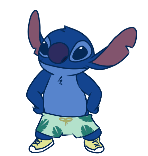 2022 alien alpha_channel anthro biped blue_body blue_eyes blue_fur chest_tuft clothed clothing digital_drawing_(artwork) digital_media_(artwork) disney experiment_(lilo_and_stitch) flat_colors footwear fur hands_on_hips head_tuft itsmilo lilo_and_stitch low_res male notched_ear purple_nose shoes simple_background smile sneakers solo stitch_(lilo_and_stitch) swimming_trunks swimwear topless transparent_background tuft