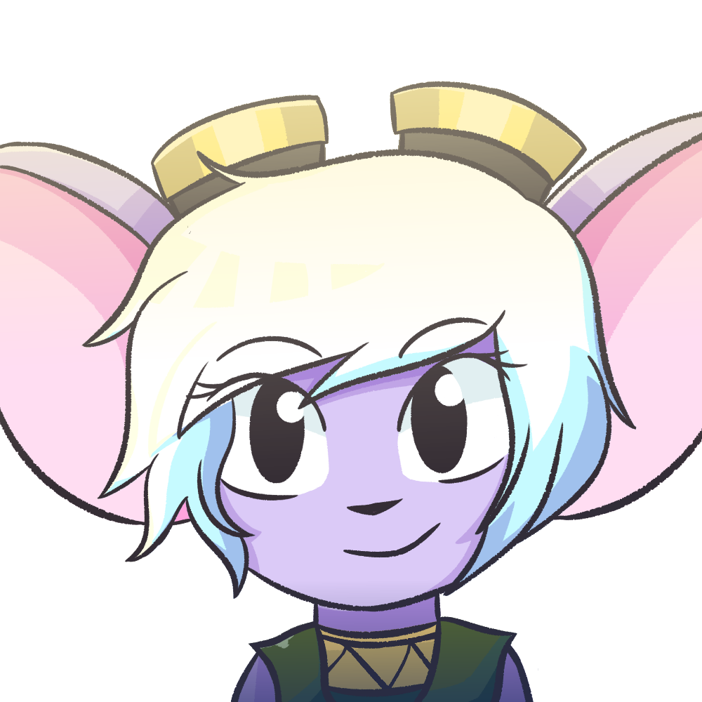 alpha_channel black_nose eyelashes female hair humanoid league_of_legends megafluffydrawings mugshot no_irises pink_inner_ear purple_body riot_games signature simple_background solo steampunk_goggles transparent_background tristana_(lol) video_games white_hair yordle