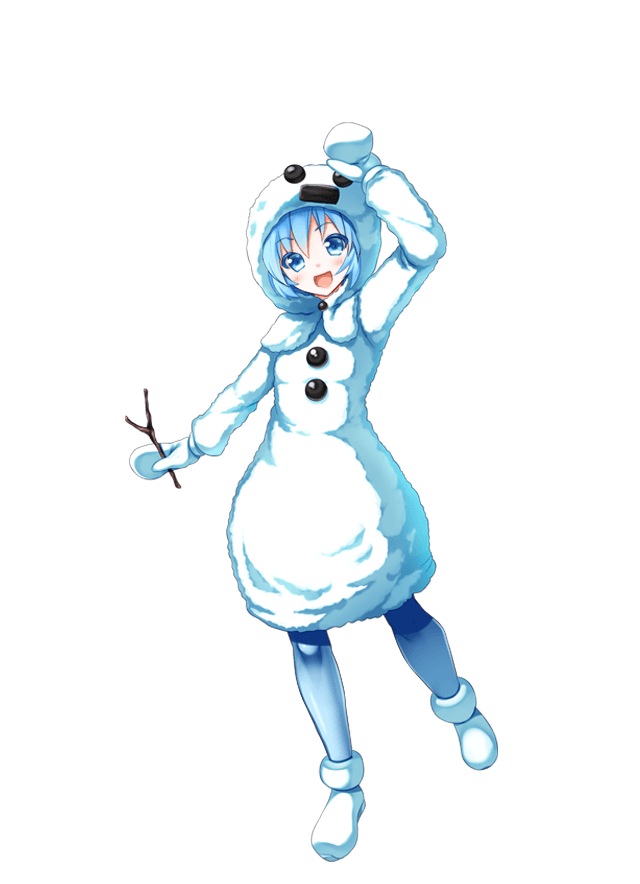 1girl :d arm_up blue_hair blue_pantyhose blush boots coat dragon_providence full_body gloves holding holding_stick long_sleeves official_art pantyhose smile snome_(dragon_providence) solo standing stick third-party_source white_footwear white_mittens