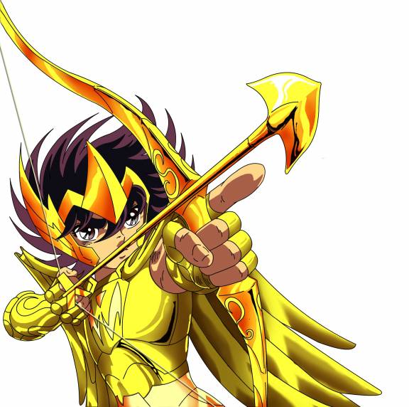 80s aiming araki_shingo armor arrow bow bow_(weapon) gold knights_of_the_zodiac oldschool pegasus_seiya sagittarius sagittarius_seiya saint_seiya weapon wings