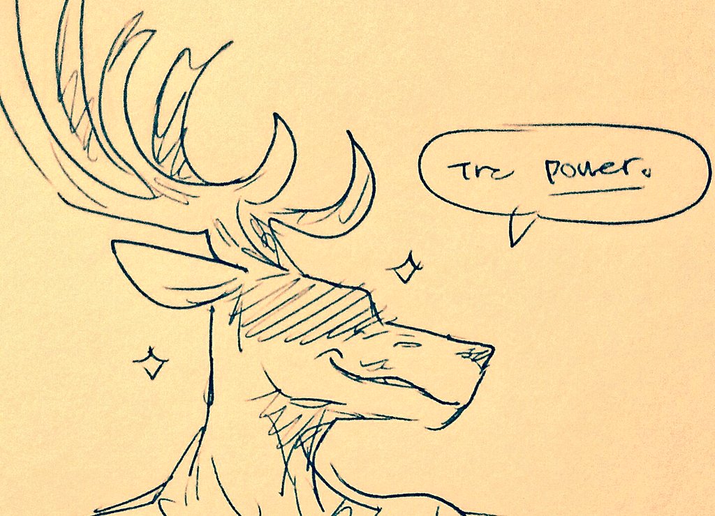 anthro antlers beastars blush cervid devious dialogue duo horn louis_(beastars) male male/male mammal smile smirk sparkles speech_bubble wuffinarts