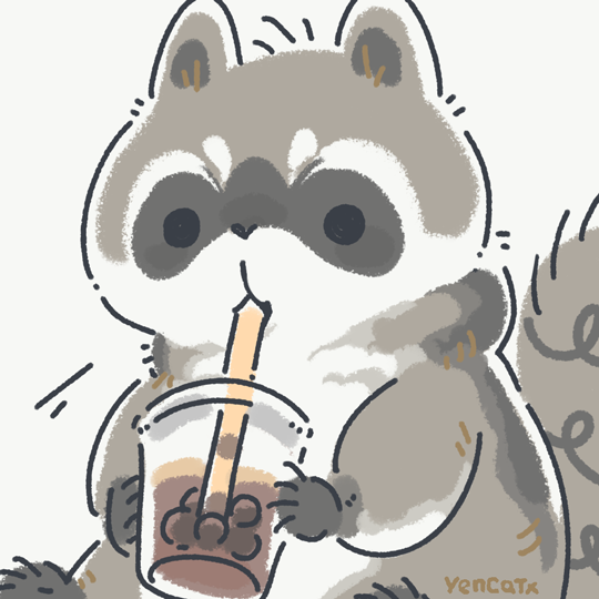 2022 anthro biped black_eyes black_nose dot_eyes drinking grey_body mammal procyonid raccoon simple_background solo white_body yencatx