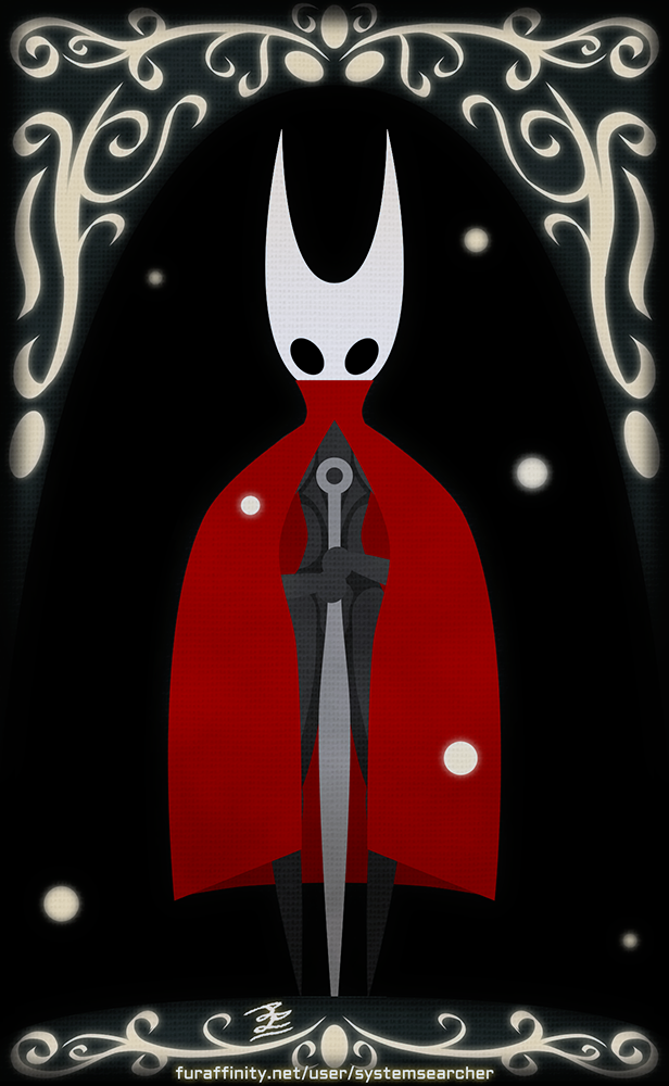 animal_humanoid anthro arthropod arthropod_humanoid black_body cloak clothed clothing digital_media_(artwork) empty_eyes exoskeleton featureless_eyes fecharis female flat_colors holding_object holding_weapon hollow_eyes hollow_knight horn hornet_(hollow_knight) humanoid iconography insect insect_humanoid looking_at_viewer mask melee_weapon red_cloak red_clothing signature simple_background simple_coloring simple_eyes simple_face slim solo solo_focus standing sword systemsearcher tagme team_cherry text video_games weapon white_mask