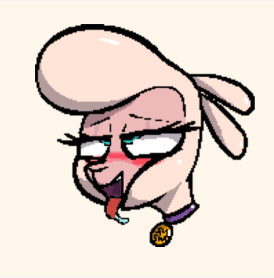 2019 ahegao anonymous_artist black_outline blush bodily_fluids bovid bust_portrait caprine collar digital_media_(artwork) domestic_sheep drooling ears_down eye_roll female feral fur lidded_eyes looking_pleasured low_res mammal open_mouth open_smile outline pink_body pink_face pink_fur pivoted_ears pixel_(artwork) pom_(tfh) pompadour portrait saliva saliva_on_tongue sheep simple_background smile solo teal_eyes them's_fightin'_herds tongue tongue_out white_background wool_(fur)