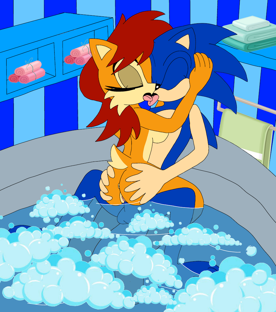 anthro anus archie_comics balls bathroom bathroom_sex bathtub breasts bubble chipmunk duo eulipotyphlan female french_kissing genitals ground_squirrel hedgehog hot_tub kissing male male/female mammal penetration penis pussy rodent sally_acorn sciurid sega side_boob sonic_the_hedgehog sonic_the_hedgehog_(archie) sonic_the_hedgehog_(comics) sonic_the_hedgehog_(series) tree_squirrel vaginal vaginal_penetration