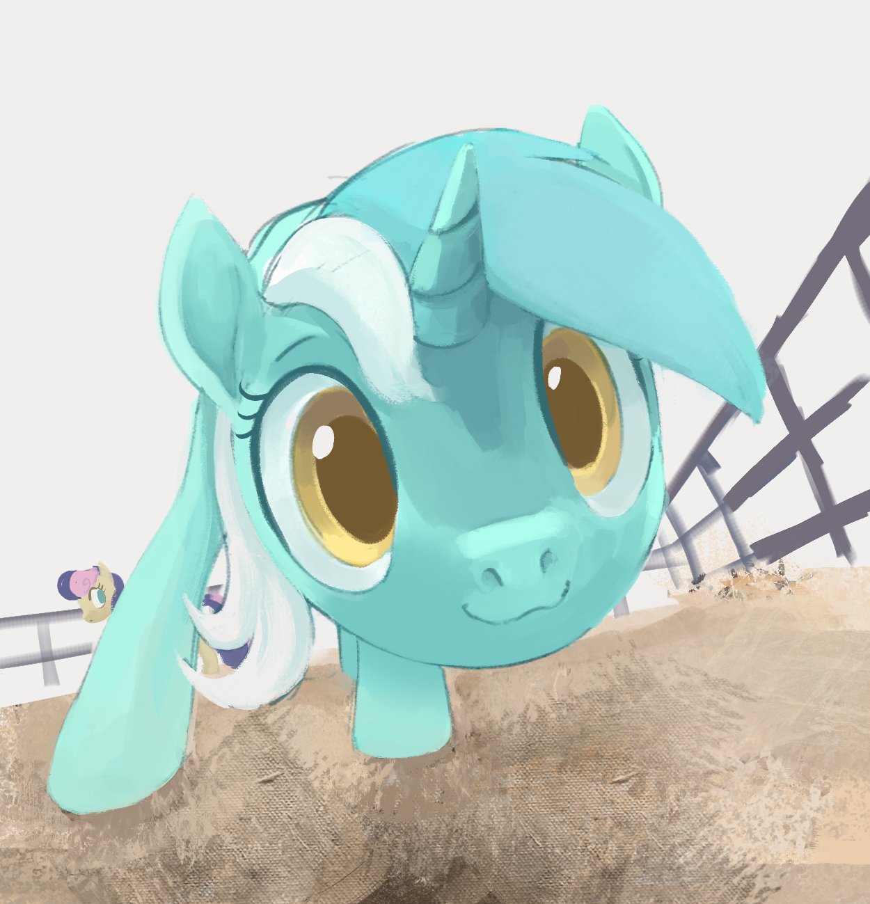 amber_eyes blue_eyes bonbon_(mlp) dotkwa earth_pony equid equine eyes_closed friendship_is_magic fur green_body green_fur green_hair hair hasbro hi_res horn horse lyra_heartstrings_(mlp) mammal my_little_pony pony unicorn