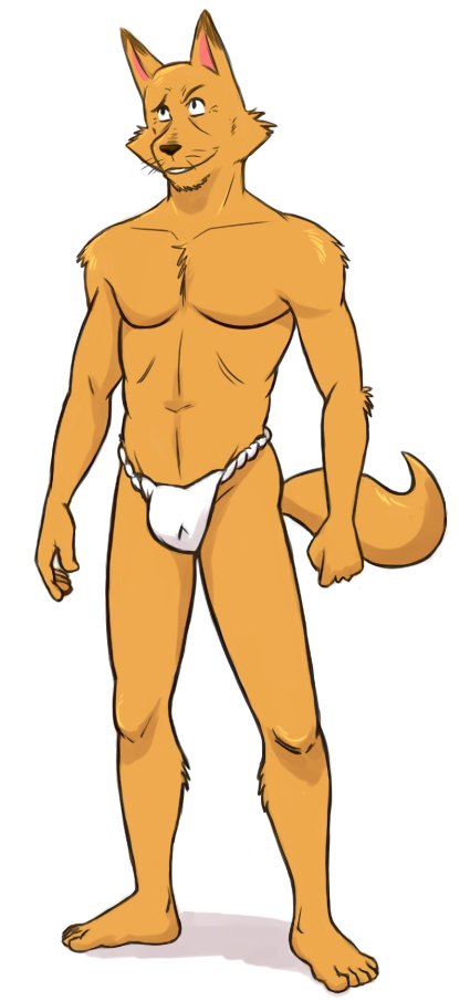 anthro asian_clothing barefoot bulge canid canine clothed clothing east_asian_clothing feet fox fundoshi fundoshi_only fur japanese_clothing male mammal open_mouth orange_body orange_fur shadow simple_background smile solo thegreatmatsutzu topless underwear underwear_only whiskers white_background white_clothing white_fundoshi white_underwear