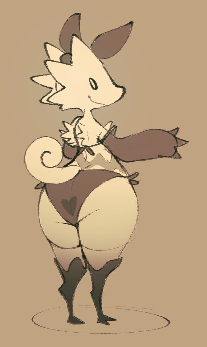 2022 anthro big_butt butt generation_3_pokemon kecleon looking_back male mostly_nude nintendo pokemon pokemon_(species) solo squishy_(artist) thick_thighs vimmy_(squishy) wide_hips