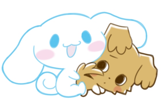ambiguous_gender anonymous_artist beady_eyes blue_eyes blush brown_eyes canid canine canis chibi chibimaru cinnamon_(cinnamoroll) cinnamoroll curled_tail digital_drawing_(artwork) digital_media_(artwork) domestic_dog duo embrace feral fur hug hugging_from_behind long_ears mammal sanrio simple_background suggestive_pose tan_body tan_fur white_background white_body white_fur white_paws