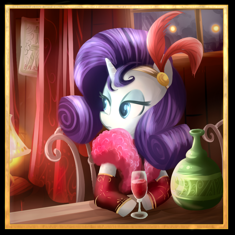 2011 alcohol beverage clothed clothing container cup drinking_glass equid equine female friendship_is_magic glass glass_container glass_cup hair hasbro horn madmax mammal my_little_pony purple_hair rarity_(mlp) solo unicorn wine wine_glass