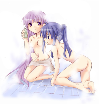 2girls arm arms artist_request ass back bare_back bare_shoulders barefoot bathing blue_eyes blue_hair blush breasts feet female fire_emblem fire_emblem:_fuuin_no_tsurugi fire_emblem_fuuin_no_tsurugi fire_emblem_sword_of_seals holding hug kneeling legs lilina long_hair lowres multiple_girls navel nintendo no_nipples nude open_mouth ponytail purple_eyes purple_hair shared_bathing sofiya sophia sophia_(fire_emblem) steam towel towel_on_legs very_long_hair yuri