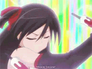 1girl :d ^_^ animated animated_gif anime arched_back armpits bangs bare_shoulders black_hair black_legwear bloody_celica blush boots bouncing_breasts breast_expansion breasts breasts_apart bursting_breasts camisole choker cleavage close-up cloud crop_top english eyes_closed feather feathers fight_ippatsu!_juuden-chan!! fight_ippatsu_juuden-chan frilled_skirt frills gif gif_artifacts glowing hair_between_eyes hair_ribbon injection jumping knee_boots lace lace-trimmed_skirt lace-trimmed_thighhighs large_breasts laughing long_hair lowres midriff miniskirt open_mouth outdoors outstretched_arms pointy_ears profile rainbow_background ribbon screencap sideboob skirt sky small_breasts smile solo spread_arms subtitled sudden_weight_gain sunset syringe thighhighs twintails two_side_up very_long_hair weight_gain what zettai_ryouiki
