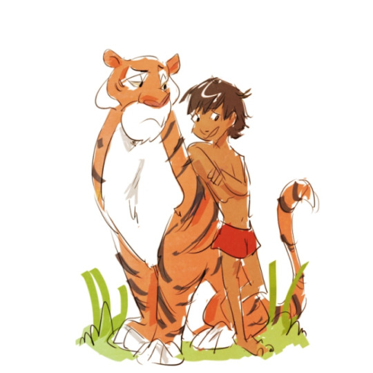 1:1 barefoot bengal_tiger black_body black_eyebrows black_eyes black_fur black_pupils black_stripes bottomwear brown_hair child clothed clothing crossed_arms duo eyebrows feet felid feral friendly friends frown fur grass hair half-closed_eyes happy human leaning leaning_on_another loincloth loincloth_only long_tail looking_aside looking_at_another looking_away looking_down male mammal markings mowgli multicolored_body multicolored_fur narrowed_eyes no_shoes nude orange_body orange_fur outside pantherine plant pupils shere_khan shirtless shirtless_male short_hair simple_background sitting sketch skimpy smile standing striped_body striped_fur striped_markings striped_tail stripes tail tail_markings tan_body tan_skin thatdoodlebug the_jungle_book tiger white_background white_body white_fur yellow_sclera young