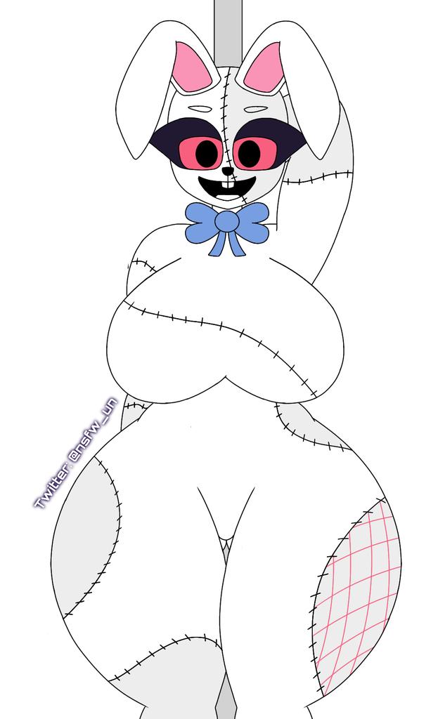 big_breasts breasts bunny_costume clothing costume female five_nights_at_freddy's lagomorph leporid mammal nsfw_un pose rabbit scottgames security_breach solo therobotnsfw thick_thighs vanny_(fnaf) wide_hips