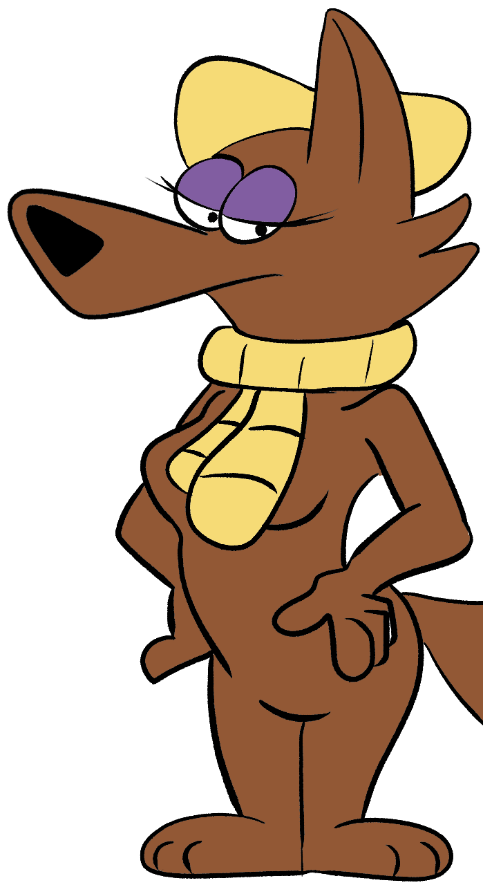 anthro breasts canid canine canis cartoon_network clothing digital_media_(artwork) eyeshadow female hanna-barbera hi_res jellystone_(hbo_max) looking_at_viewer loopy_(loopy_de_loop) loopy_de_loop makeup mammal michaelthecat simple_background solo tail wolf