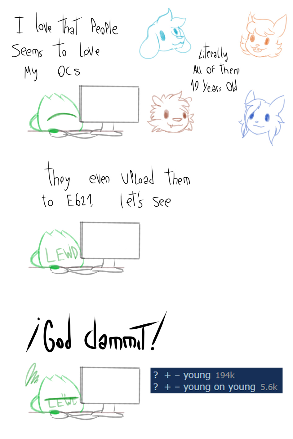 canid canine canis comic daniel_(lechugansfw) dialogue domestic_cat domestic_dog e621 felid feline felis hi_res ian_(lechugansfw) lechugansfw male mammal meme mustelid otter plant rant rodent sciurid seth_(lechugansfw) thomas_(lechugansfw) tree_squirrel