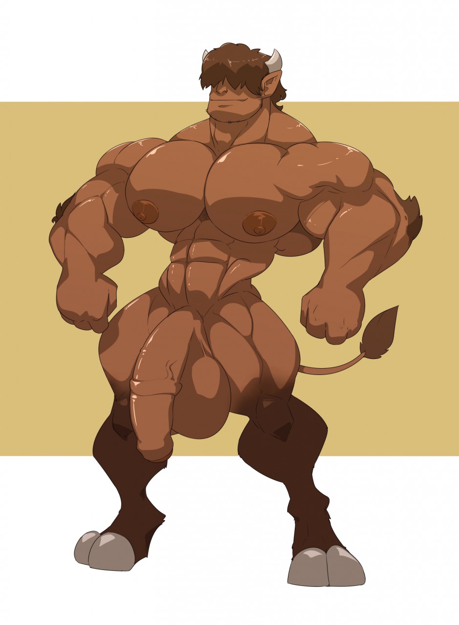 abs anthro arm_tuft balls big_balls big_biceps big_muscles big_pecs big_penis bovid bovid_horn bovine bovine_horn bovine_tail broad_shoulders brown_body brown_fur brown_hair brown_nipples digitigrade flaccid fur genitals hair hair_over_eyes hi_res hooves horn huge_balls huge_biceps huge_muscles huge_pecs huge_penis humanoid_pointy_ears hyper hyper_balls hyper_genitalia hyper_muscles hyper_penis kartos male mammal muscular muscular_anthro muscular_male nipples nude pecs penis shaggy_hair solo thick_thighs tuft vein veiny_penis