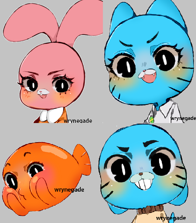 anais_watterson anthro blue_fur cartoon_network darwin_watterson daughter domestic_cat eyes_closed family felid feline felis female fish fur goldfish grey_background group gumball_watterson hug lagomorph male mammal marine mature_female mother mother_and_child mother_and_daughter mother_and_son nicole_watterson open_mouth parent parent_and_child parent_and_daughter parent_and_son pink_fur rabbit simple_background son teeth the_amazing_world_of_gumball whiskers wrynegade_(artist) young