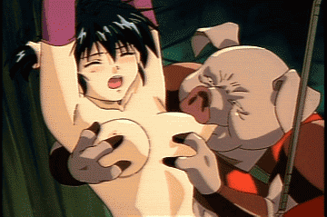 1girl animated animated_gif anime anthro armpits arms_up bestiality black_hair bound breast_grab breast_suck breast_sucking breasts cap duo eyes_closed female flash forced gif grabbing groping human human_on_anthro interspecies large_breasts lowres mammal navel nipples nude pig porcine rape screencap short_hair silvanna tomboy topless unknown_artist words_worth