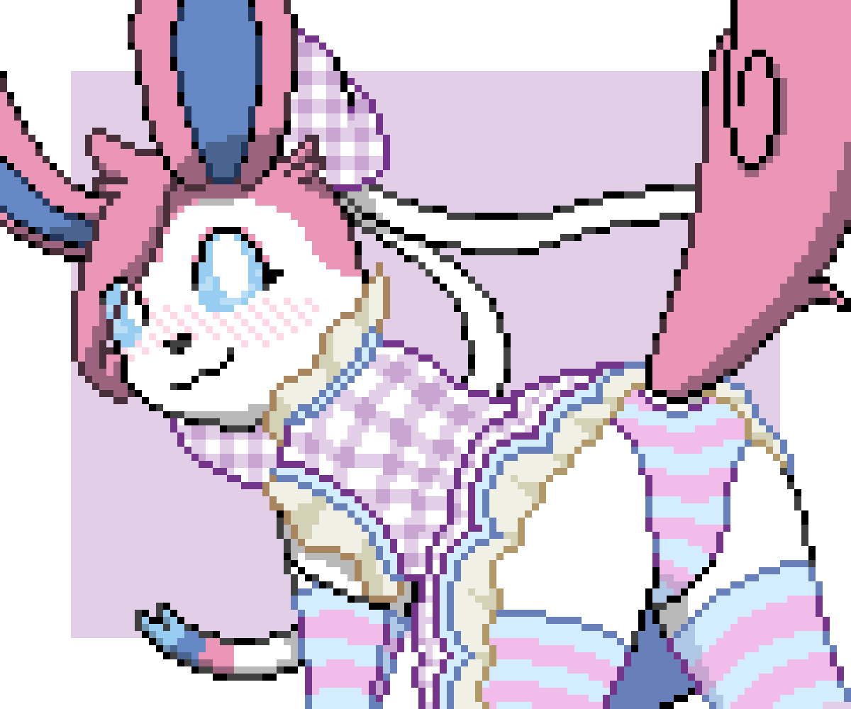 2023 6:5 :3 blush border bottomwear butt checkered_style_sylveon clothed clothed_feral clothing digital_media_(artwork) dizzy_(goldenautilus) dress eeveelution female feral footwear generation_6_pokemon holowear_(pokemon) legwear looking_at_viewer looking_back mammal nintendo panties pattern_bottomwear pattern_clothing pattern_footwear pattern_legwear pattern_panties pattern_socks pattern_underwear pixel_(artwork) pokemon pokemon_(species) pokemon_unite presenting presenting_hindquarters simple_background socks solo striped_bottomwear striped_clothing striped_footwear striped_panties striped_socks striped_underwear stripes sylveon tail underwear white_border zabozamojo