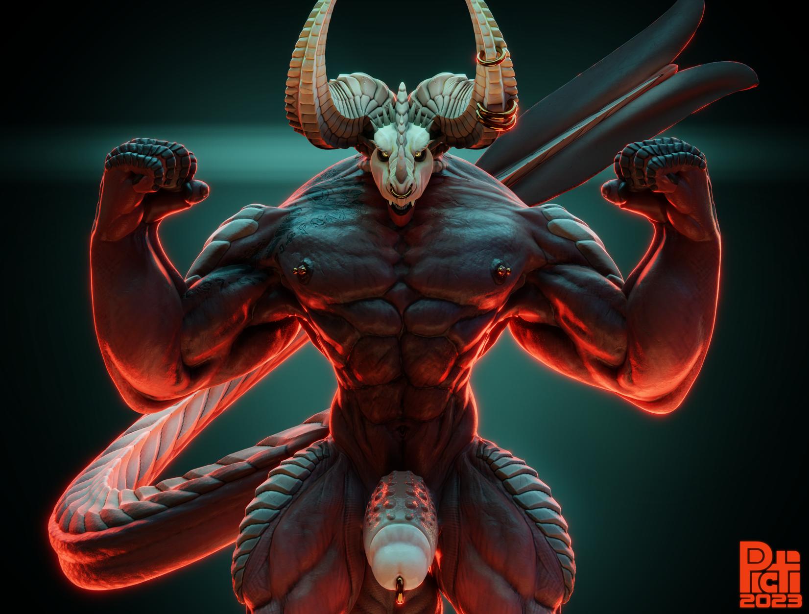 demon dragon hi_res male muscular picti piercing radu scales tagme