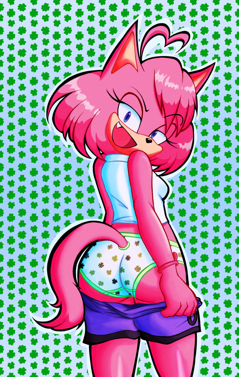 back-print_panties bottomwear bottomwear_pull canid canine clothing clothing_pull fan_character fox fur hi_res mammal panties pink_body pink_fur print_clothing print_panties print_underwear rear_view rnp sega shorts shorts_pull solo sonic_the_hedgehog_(series) underwear