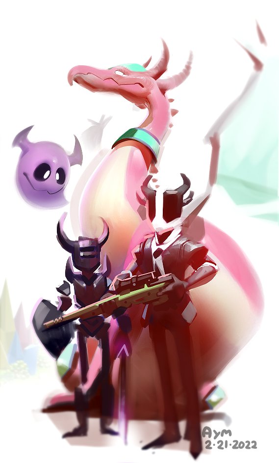 ambiguous_gender armor awp aymbord black_eyes clothing crystal_wings dragon faceless fantastic_frontier feral ghost group gun headgear helmet horn humanoid melee_weapon purple_body ranged_weapon rifle simple_background sniper_rifle spirit suit sword weapon white_background