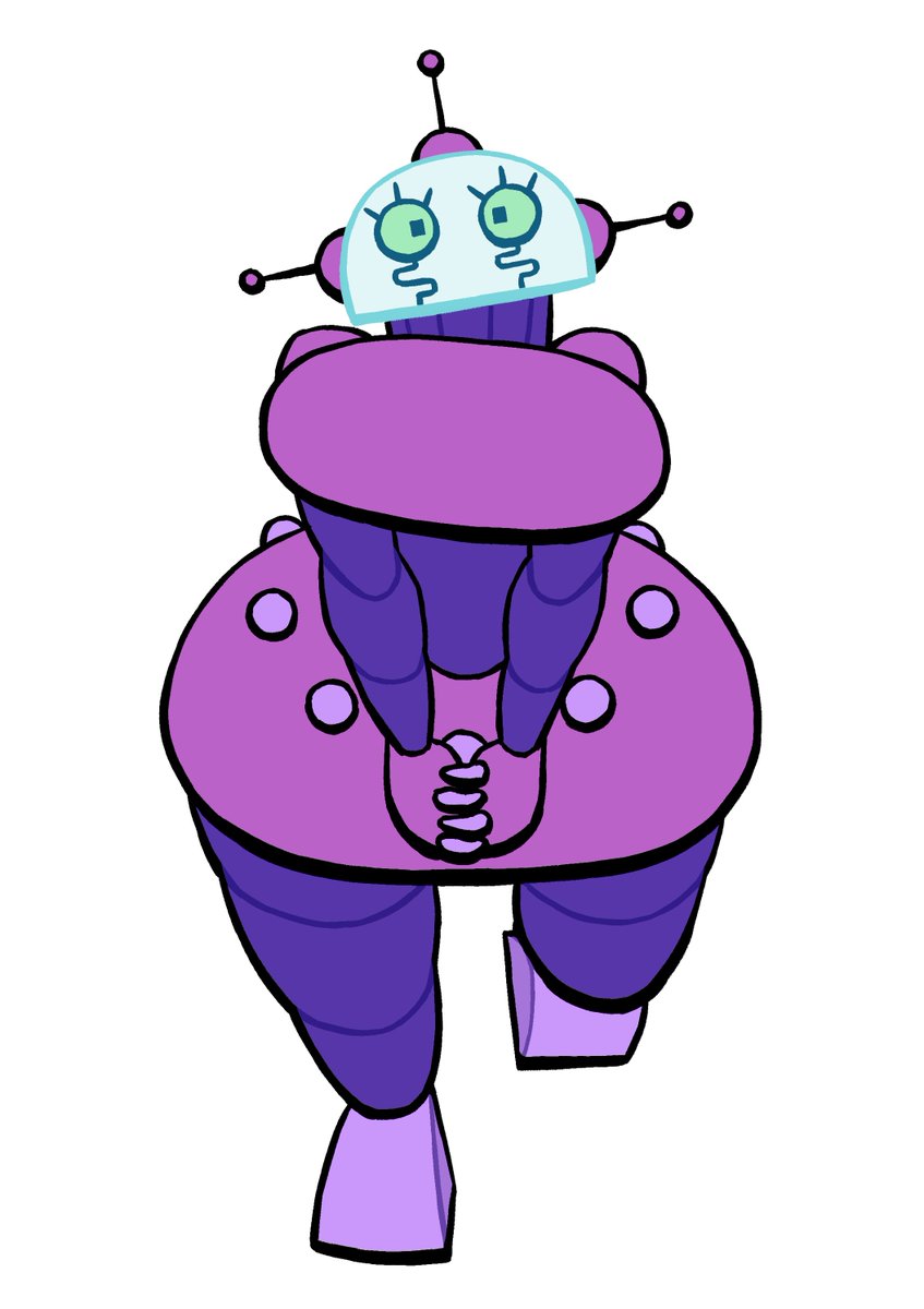 comedy_central eyelashes female futurama green_eyes hi_res humanoid looking_at_viewer lovetopullmicke machine purple_body robot robot_antenna robot_humanoid simple_background solo thick_thighs white_background wide_hips